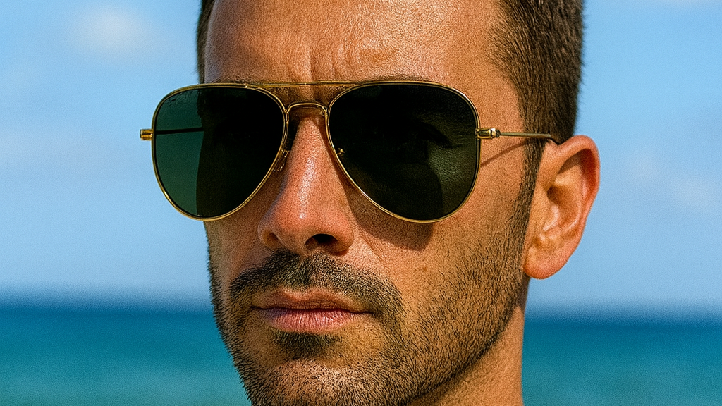 Polarized Aviador Golden Green — vista 5