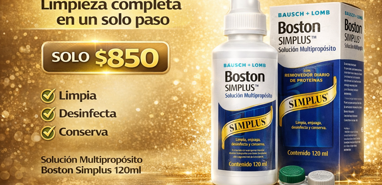 Solución Multipropósito Boston Simplus 120ml