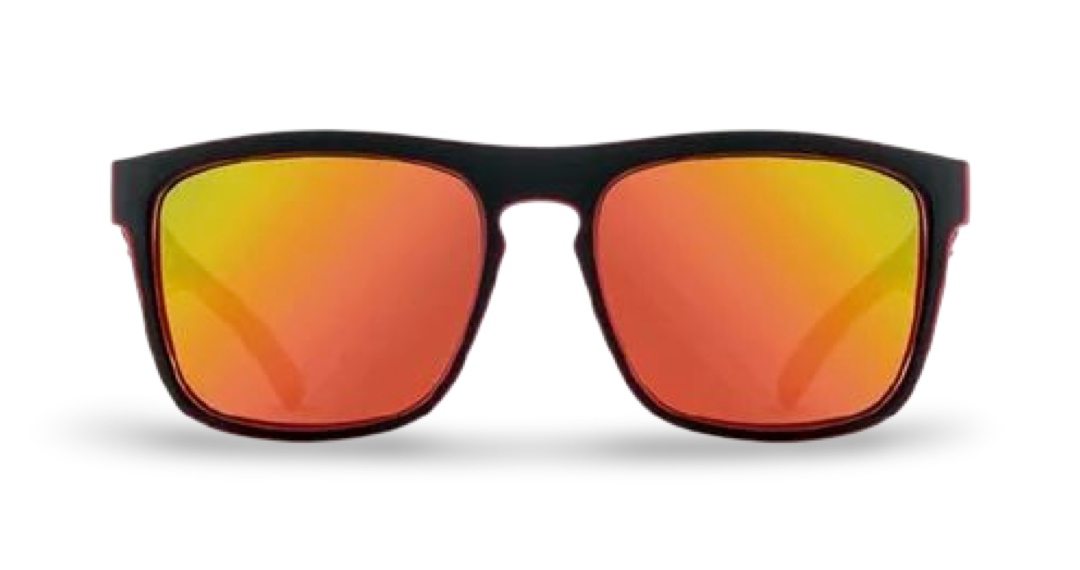 Lente de sol modelo VALKIRA SKY RED con cristal oscuro - Eternity Optica