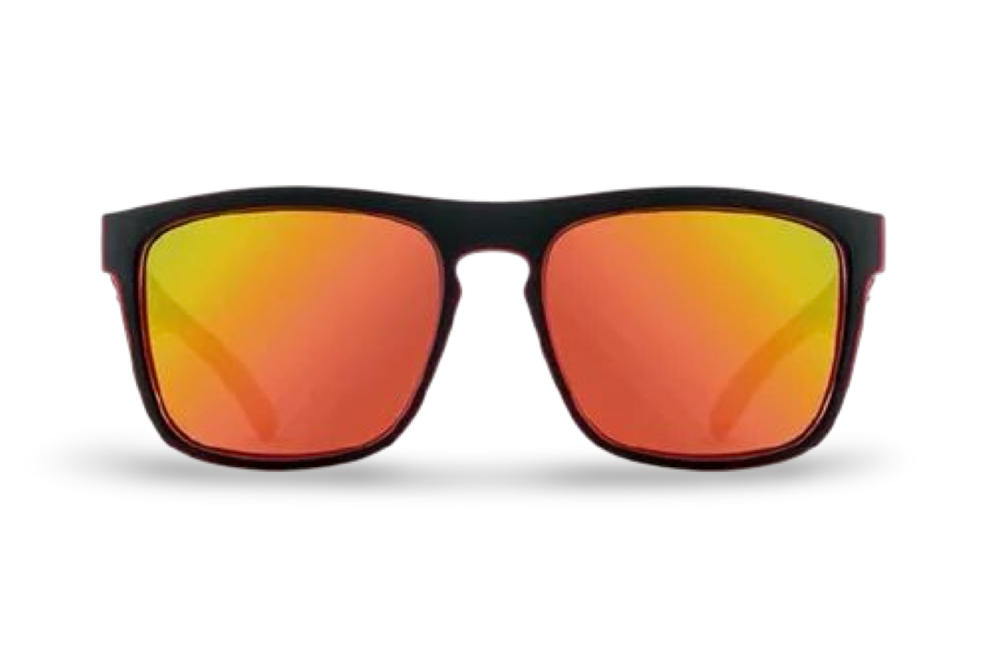 Lente de sol modelo VALKIRA SKY RED con cristal oscuro - Eternity Optica