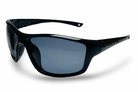 Lentes de sol Valkira Rauw Shinny Bright, negro brillante, de tres cuartos — vista 2