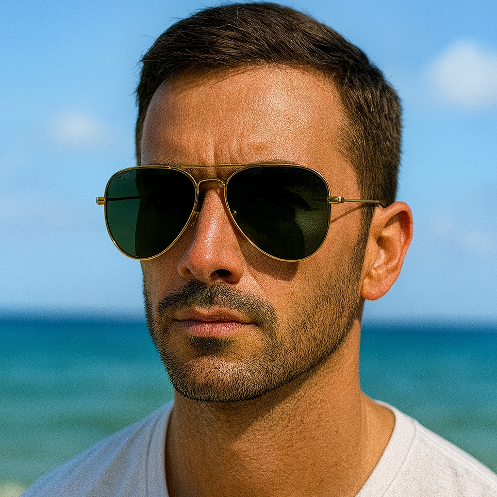 Polarized Aviador Golden Green — vista 5