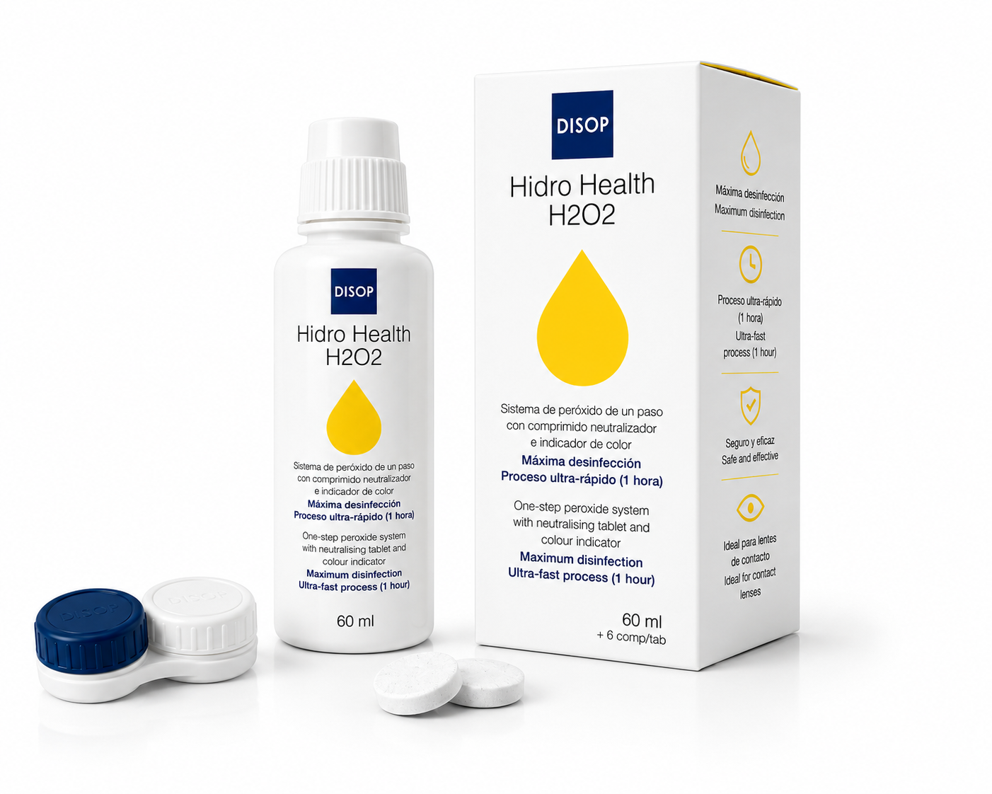 DISOP HIDRO HEALTH H2O2 – SISTEMA DE DESINFECCIÓN POR PERÓXIDO 60ML