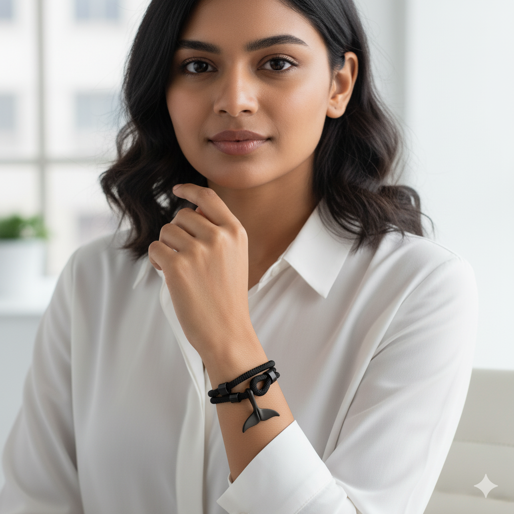 Pulseras Whale Wild Black — accesorio Eternity Óptica