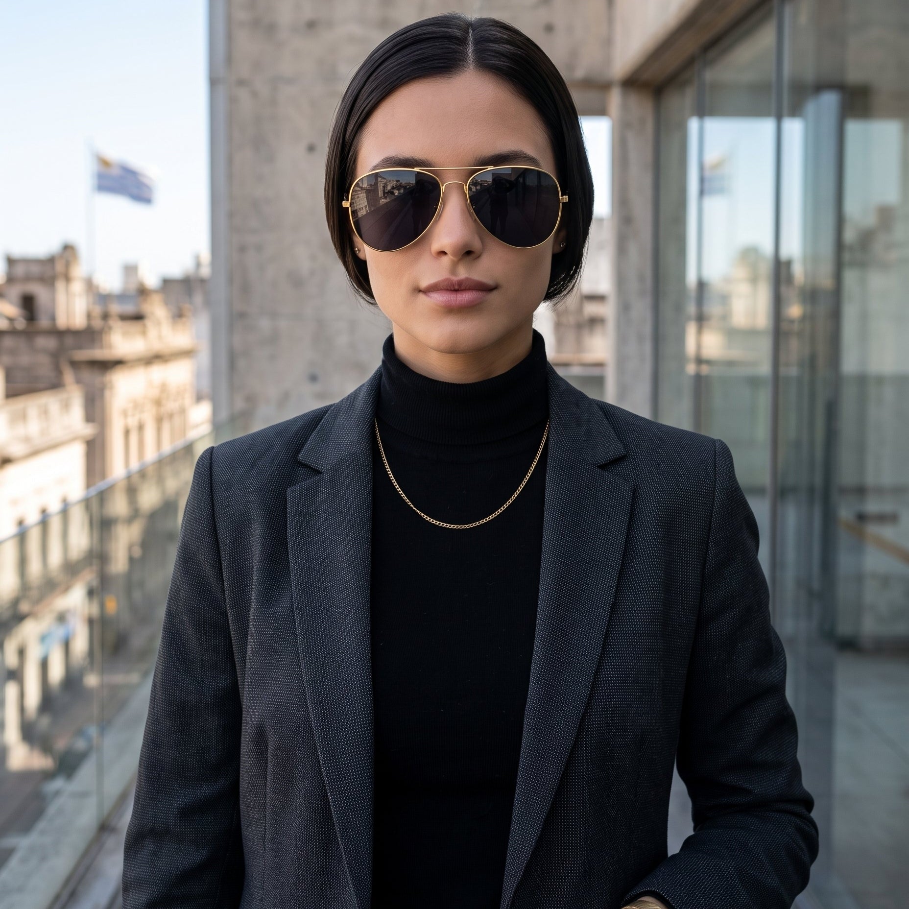 GENERIC SOLENNE BLACK B5431BK — lentes de sol