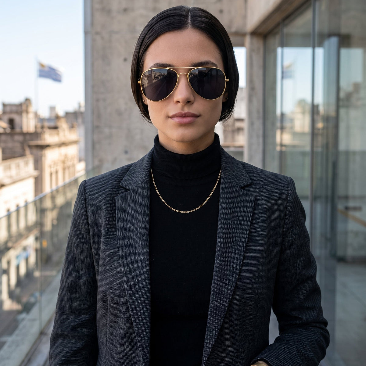 GENERIC SOLENNE BLACK B5431BK — lentes de sol